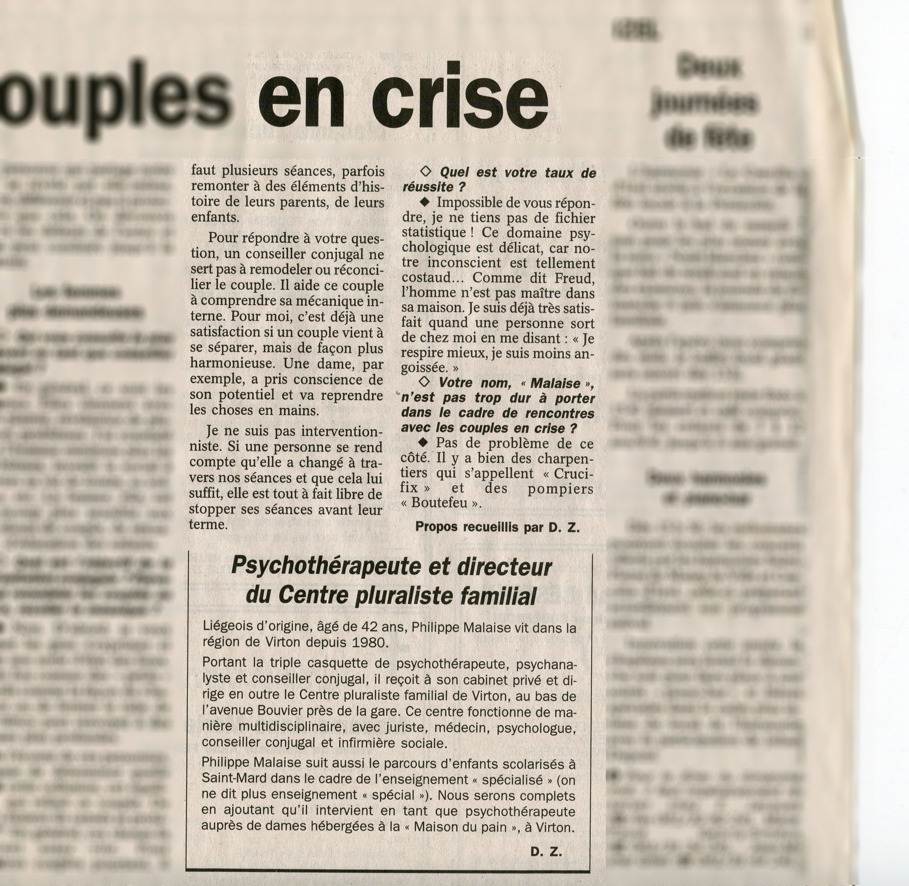 Philippe Malaise L'Avenir du Luxembourg (juin 2003)